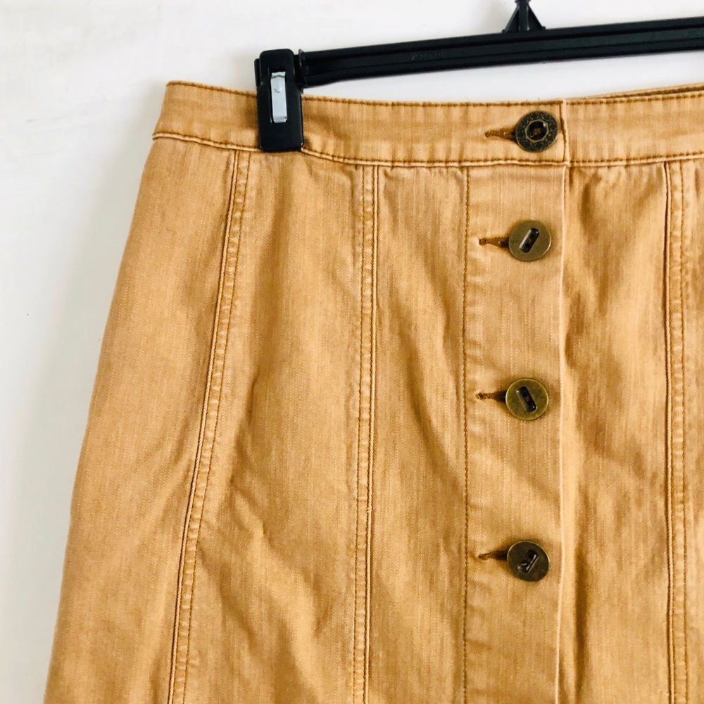 Pilcro & the Letterpress Denim Button A-line Skirt - Picture 3 of 8
